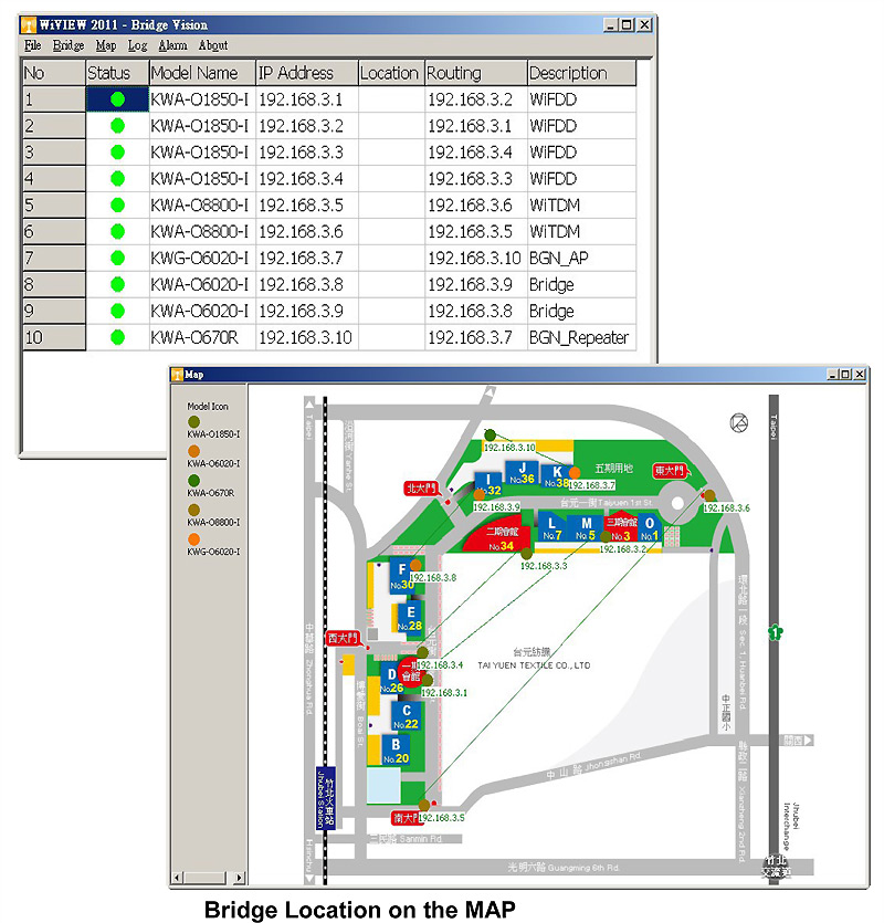 Manage FWS outdoor wireless bridges with Wiview System